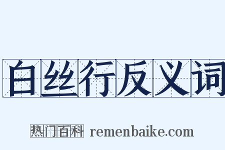 白丝行反义词是什么意思的图片